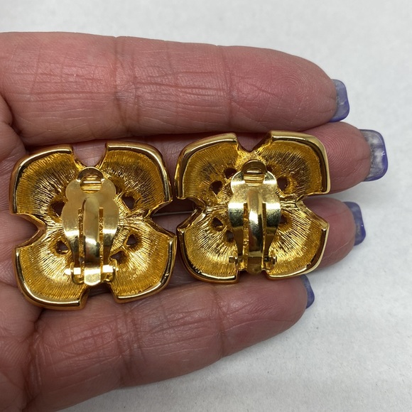 Stunning vintage Joan Rivers clip on earrings - Picture 6 of 8